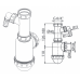 Сифон Alcaplast A443P-DN50/40 для мойки с накидной гайкой 6/4" и подводкой