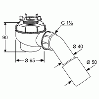 Сифон для душа  KLUDI Tasso Plus 2162000-00