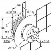 Скрытая часть для смесителя KLUDI FLEXX BOXX 88011