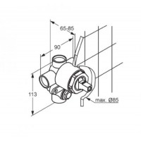 Скрытая  часть смесителя для ванны и душа Kludi  38624N