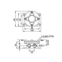 Скрытый корпус Steinberg 1/2" для напольных смесителей, 020 1162
