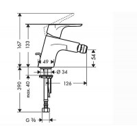 Смеситель для биде однорычажный с цепочкой Hansgrohe Focus E2 31921000