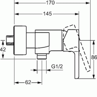 Смеситель для душа HANSA FORM 49670103