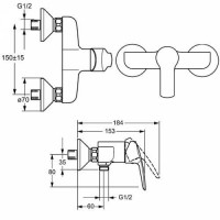 Смеситель для душа HANSA POLO51450173
