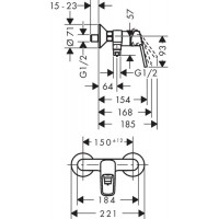 Смеситель для душа однорычажный Hansgrohe Logis Loop, 71613000