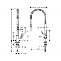 Смеситель для кухни Hansgrohe Cento XXL Смеситель для кухни, однорычажный 14806000
