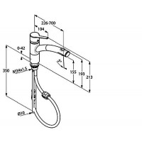 Смеситель для  кухни KLUDI TRENDO с выдвижной лейкой  335819675