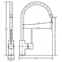 Смеситель для кухонной раковины GENEBRE Tau-401 (FRT65401)