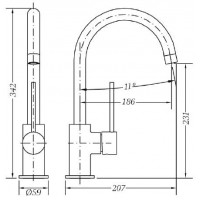 Смеситель для кухонной раковины GENEBRE Tau-402 (FRT65402)
