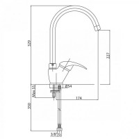 Смеситель для мойки Bianchi POCKET LVMPKT 2001PA GBE
