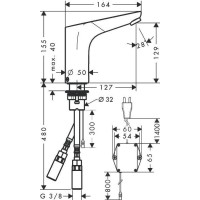 Смеситель для раковины бесконтактный Hansgrohe Focus 31174000