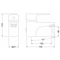 Смеситель для раковины GENEBRE K8 (60130284566)