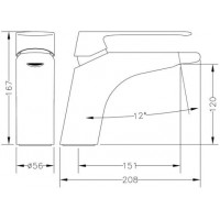 Смеситель для раковины GENEBRE Kode (62130 08 45 66)