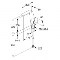 Смеситель для раковины KLUDI AMEO, 410240575