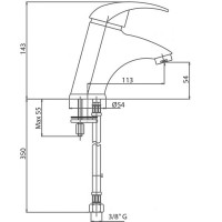 Смеситель для умывальника Bianchi POCKET LVBPKT 2002SA CRM