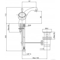 Смеситель для умывальника Bianchi COSTALVBSUN1025CSTZACRM
