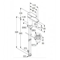 Смеситель для умывальника KLUDI  PURE&SOLID, 342760575