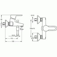 Смеситель для ванны HANSA PRIMO 49442103