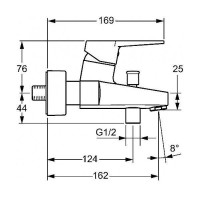 Смеситель для ванны HANSA TWIST 9742185