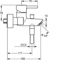 Смеситель для ванны HANSA VANTIS 52442177