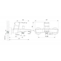 Смеситель для ванны IMPRESE GRAFIKY, ZMK041807040