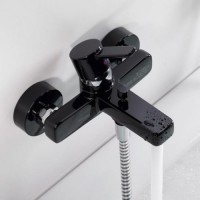 Смеситель для ванны Kludi Zenta 386708675 (черный/хром)