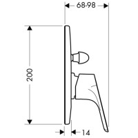 Смеситель для ванны врезной Hansgrohe Focus E2 31947000