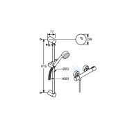 Смеситель-термостат с душевым гарнитуром KLUDI Zenta Shower Duo 6057705-00