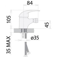 Смеситель Welle Abby для биде UV46362D