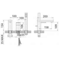 Смеситель Welle для ванны врезной XM28024D-1320B