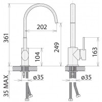 Смеситель Welle Leon для кухни FA56164D