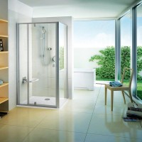 Стенка для душеой кабинки Ravak PIVOT PPS-80 Transparent, профиль сатин, стекло
