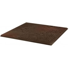 Ступень угловая рельефная Paradyz Semir brown 30x30 PRZ03217