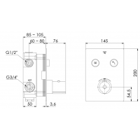 Термостат скрытого монтажа для душа Steinberg 390, 390 4221