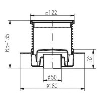Трап MCH 420L двухкорпусный с вертикальным подключением
