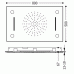 Тропический душ TRES INOX с подсветкой 299.965.01 хром