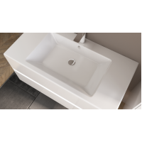 Тумба Botticelli Torino Tr-100 белая с умывальником Marlen-100