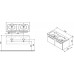 Тумба для двойной раковины Ravak SD CHROME 1200, 120 см, белый глянец