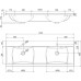 Раковина подвесная Ravak CLASSIC 1300, 130x49 см, двойная