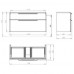 Тумба для раковины Kolo TRAFFIC 116,8x62,5 см, платиновый глянец