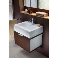 Тумба Kolo TWINS + раковина TWINS (L51161), белый глянец / дуб arava
