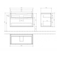 Тумба VILLEROY & BOCH для раковины Subway 2.0 100 см, белый глянец, A91510DH