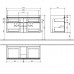 Тумба VILLEROY & BOCH для раковины Venticello подвесная 115,3х59х47,7 белый глянец A92901DH