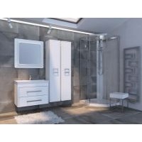 Тумба Ювента Geneva Gn-80 белая с умывальником Luxury-80