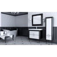 Тумба Ювента Ticino Tс-105 черная с умывальником Luxury-100
