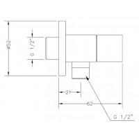 Угловой вентиль GENEBRE Kenjo Angle12 (3106 05)