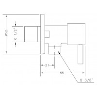 Угловой вентиль GENEBRE Tau Angle38 (3104 04)