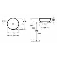 Умывальник Villeroy & Boch Artis d-43 см 41794301
