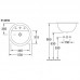Умывальник VILLEROY & BOCH LOOP & FRIENDS d-53 см 51405001
