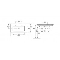 Умывальник Villeroy & Boch Venticello 100х50 см 4104AL01
